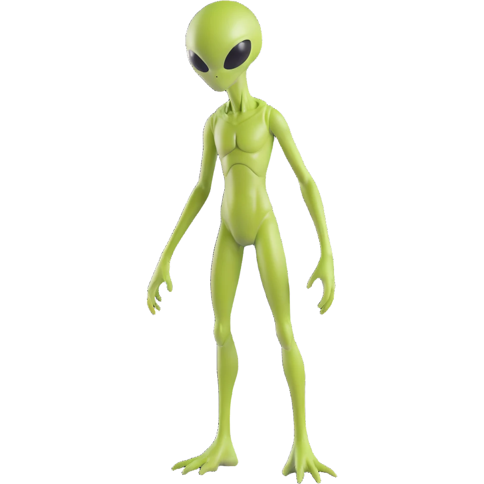 full-body alien figure standing emoji
