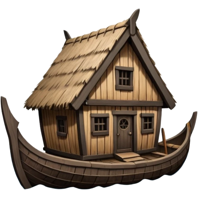 viking house from a ship emoji