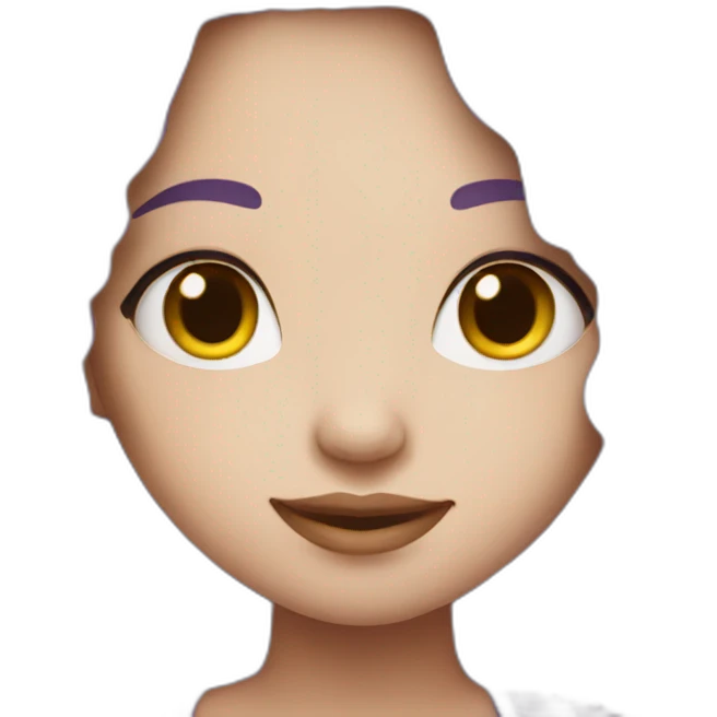 Beautiful girl with purple hair and White skin emoji