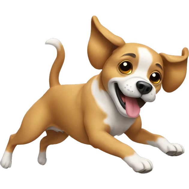 Dog doing a back flip emoji