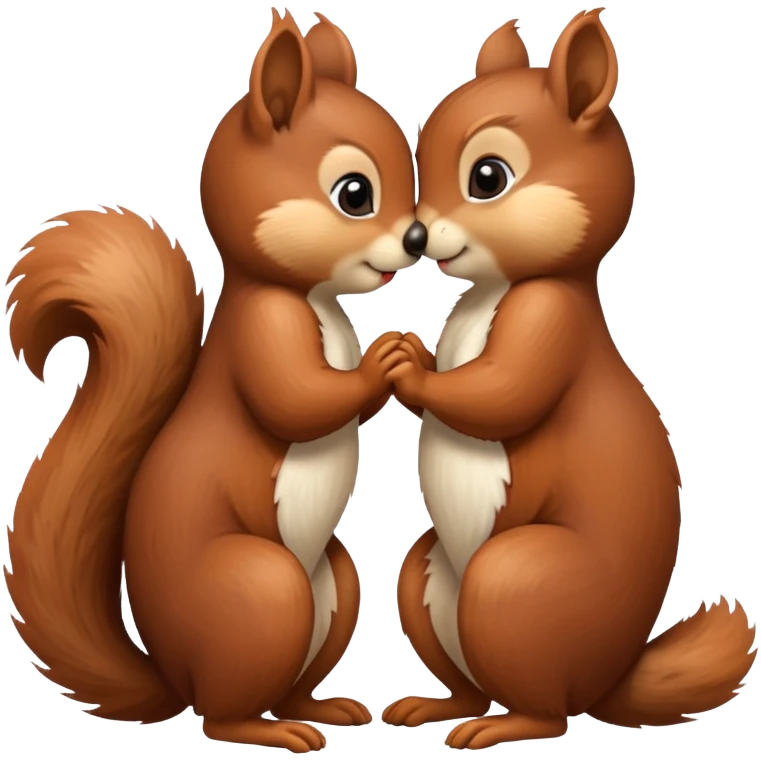 Two squirrels kissing emoji