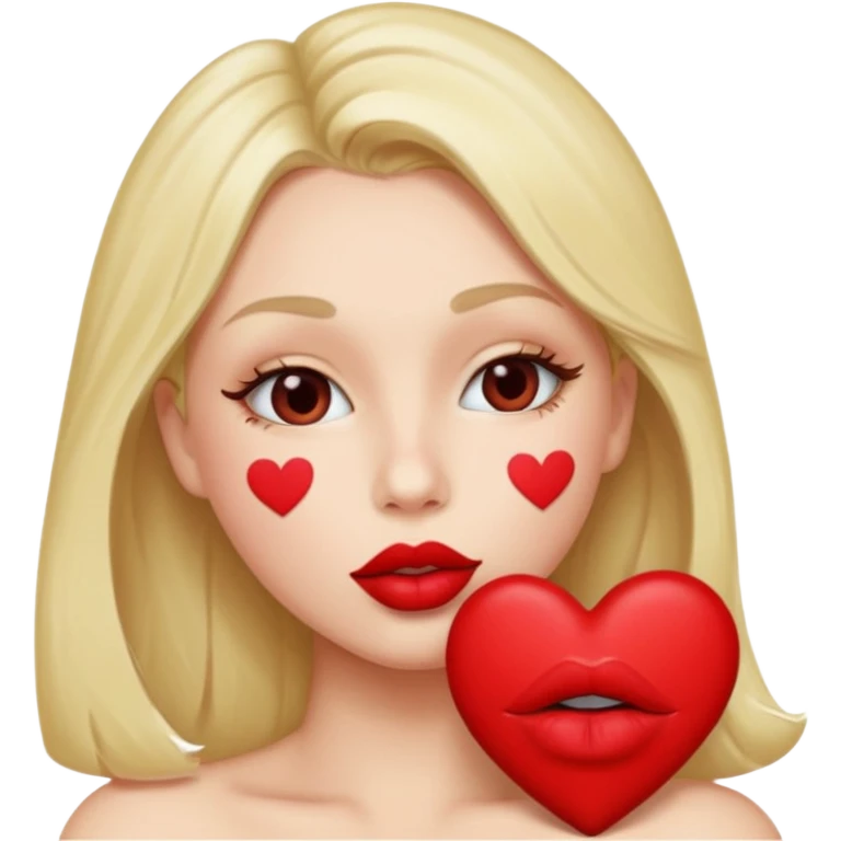 Kiss with e hart  emoji