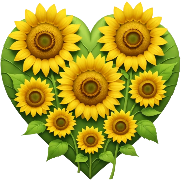 a heart made of sunflowers emoji