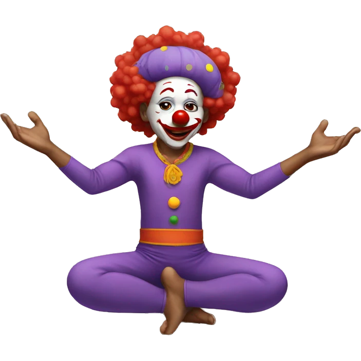 Clown yoga emoji