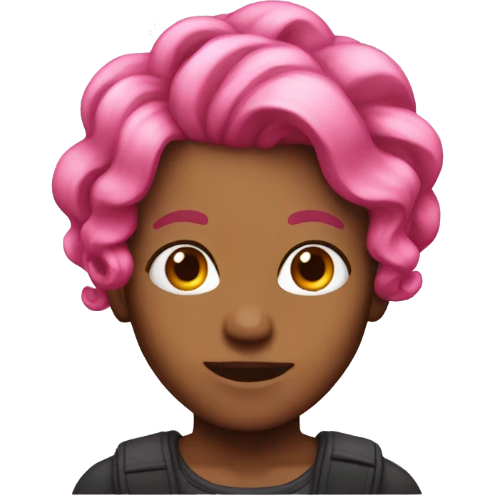 Pink hair emoji