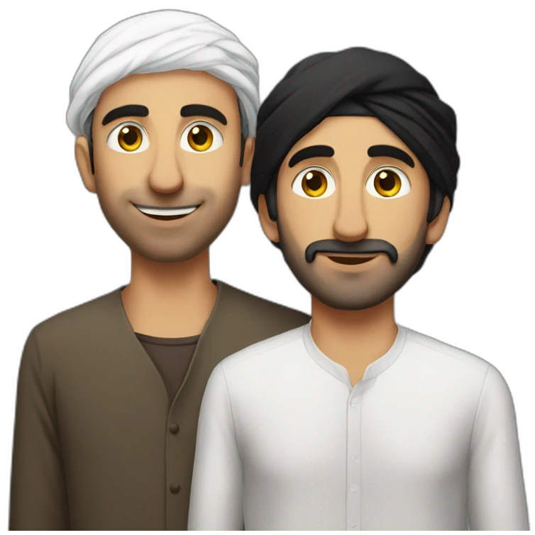 zemmour being gay with a muslim guy emoji