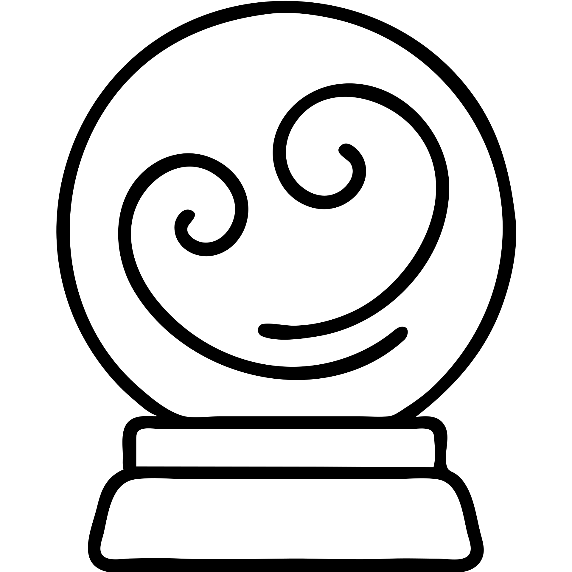 A blue crystal ball scrying orb with swirls inside emoji