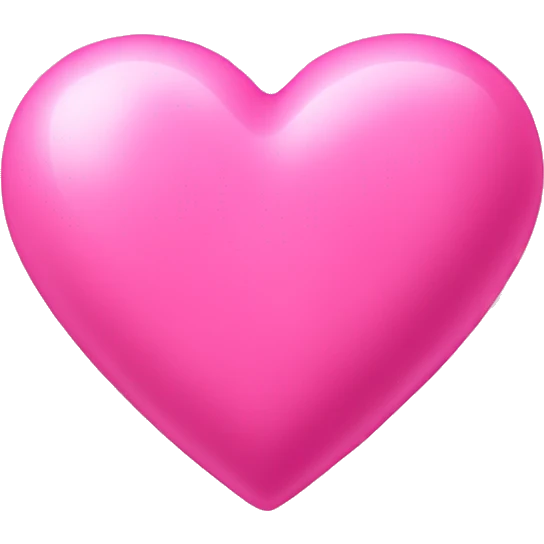 Bubblegum pink heart emoji