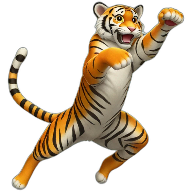 jumping tiger emoji