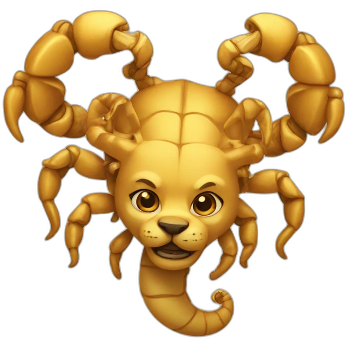 Leo with scorpion on head emoji