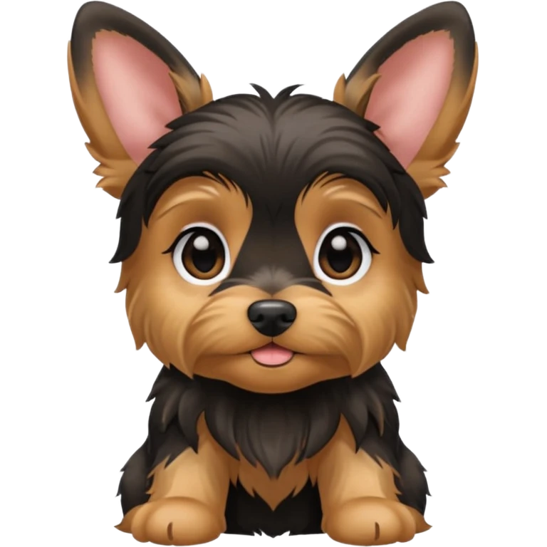 Female yorkie puppy floppy ears emoji