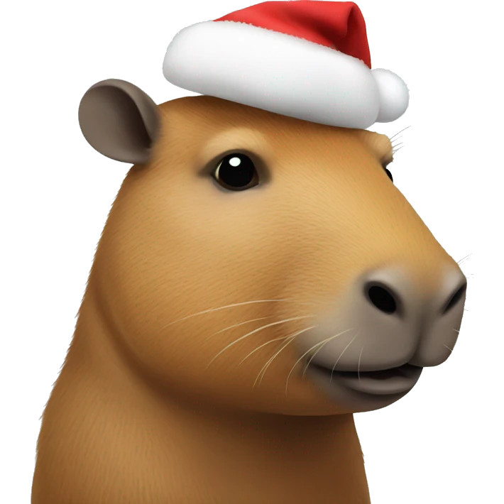 A Christmas capybara  emoji