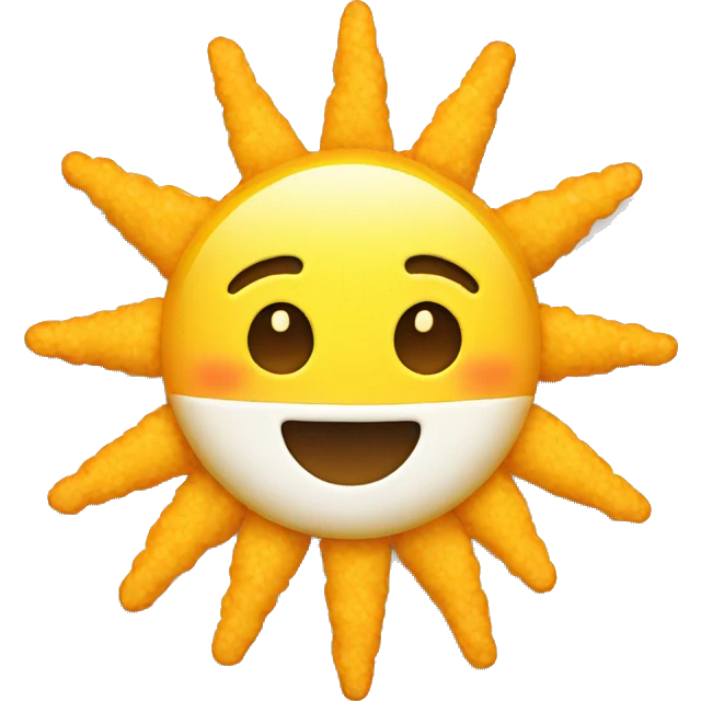 sun shaped rice emoji