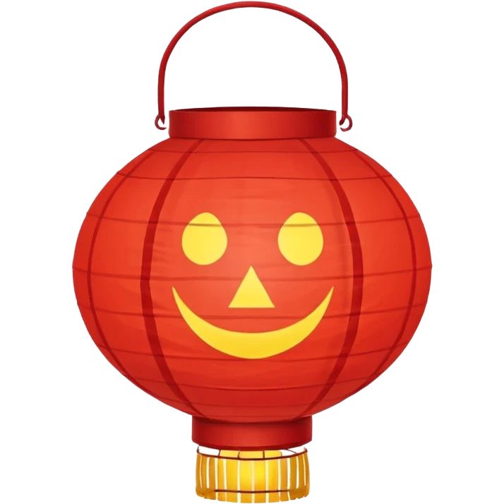 red lantern with a character symbol emoji