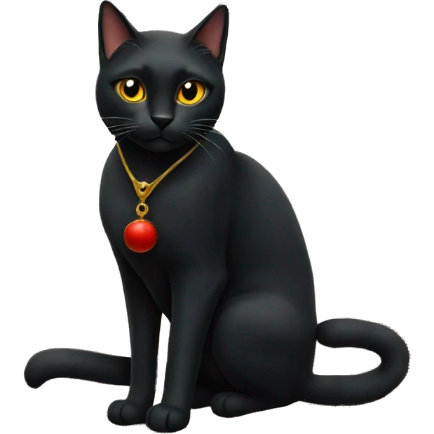black cat ,  in red dress , astrology  emoji