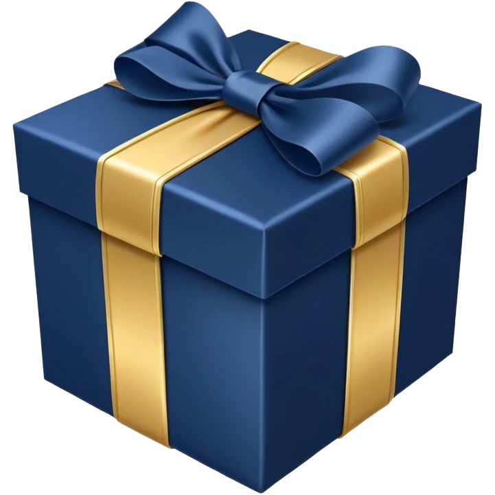 gift box dark blue emoji