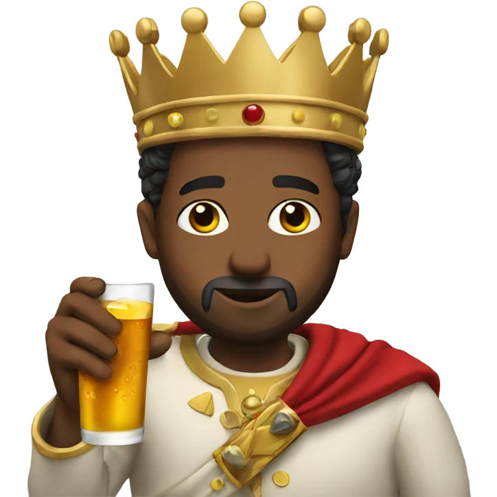 king drinking a shot emoji