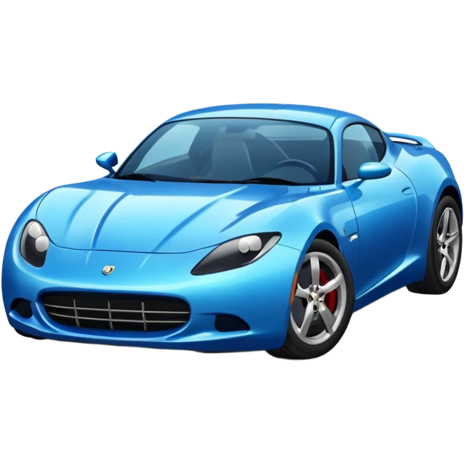 Blue sports car  emoji
