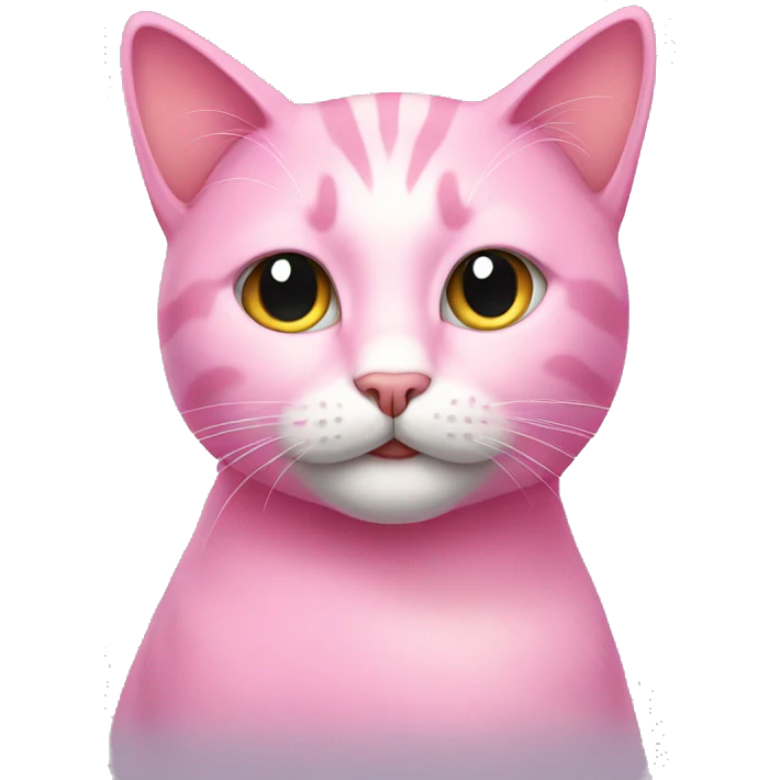Cat wearing pink  emoji