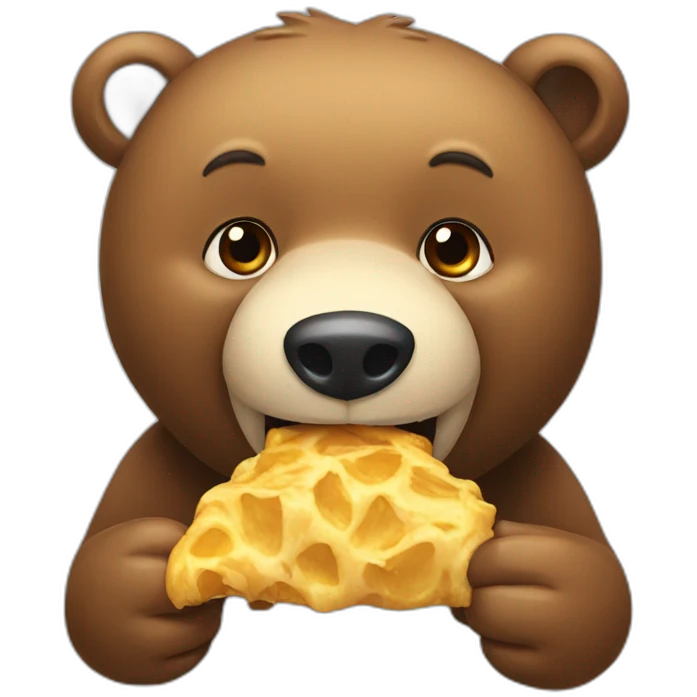 Bear eating emoji