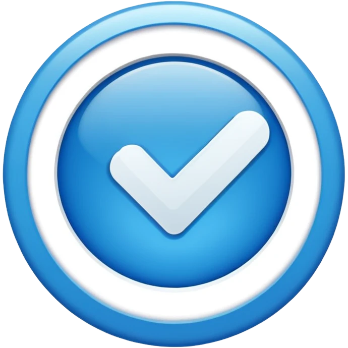 Create an Instagram blue tick emoji