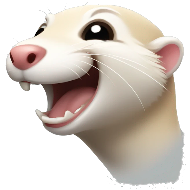 Ferret laughing emoji