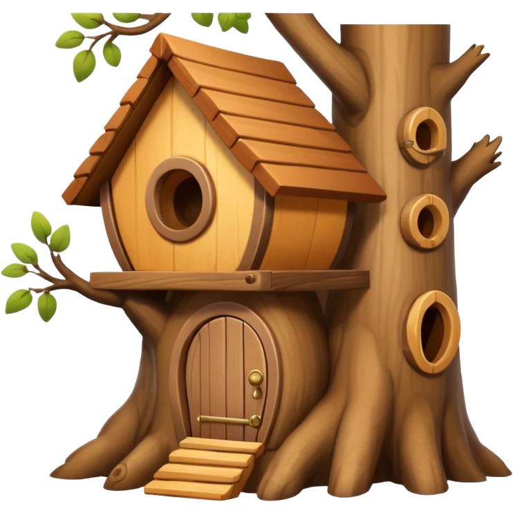 squirrel house on the tree emoji