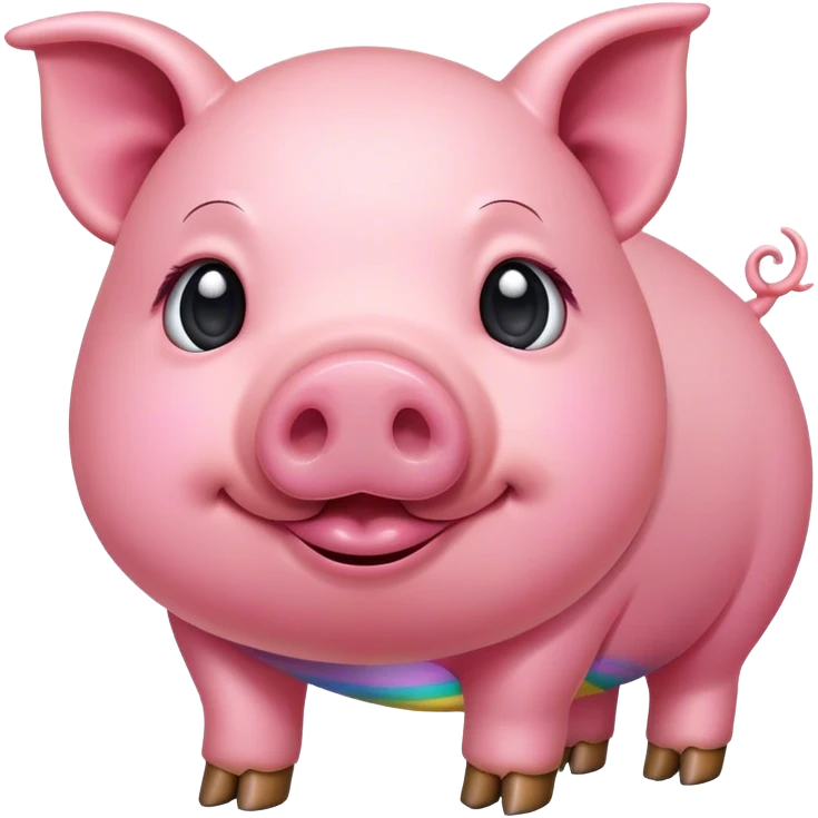 Pig on rainbow  emoji