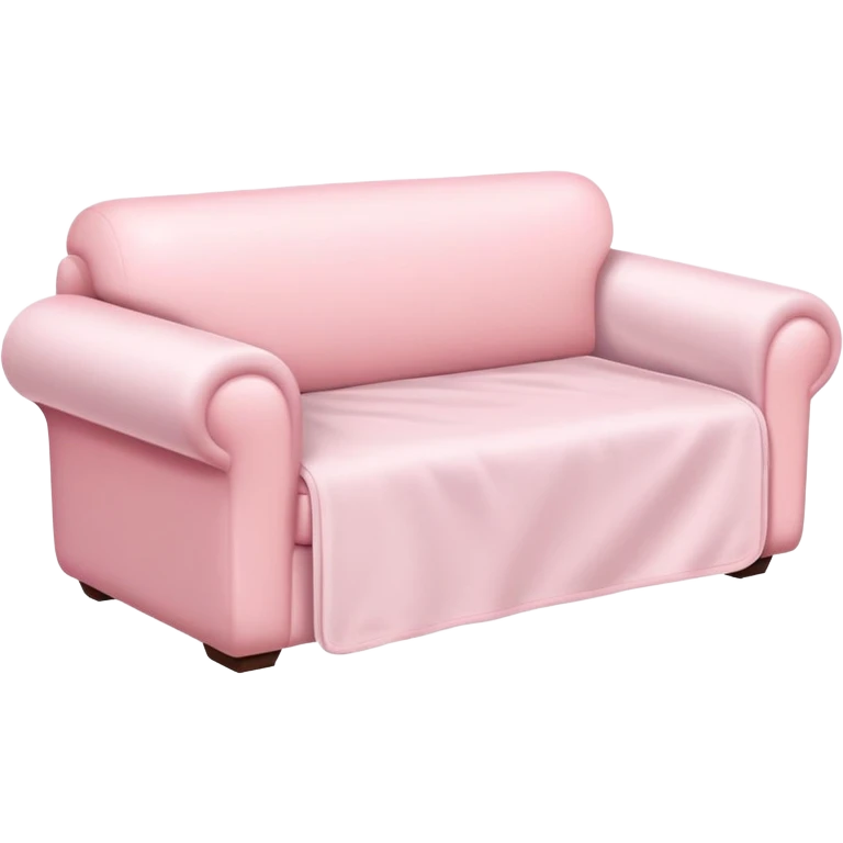 White Sofa with light pink blanket emoji