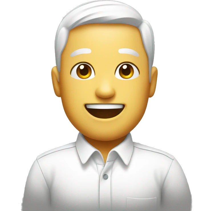 white shirt with a happy face on it emoji