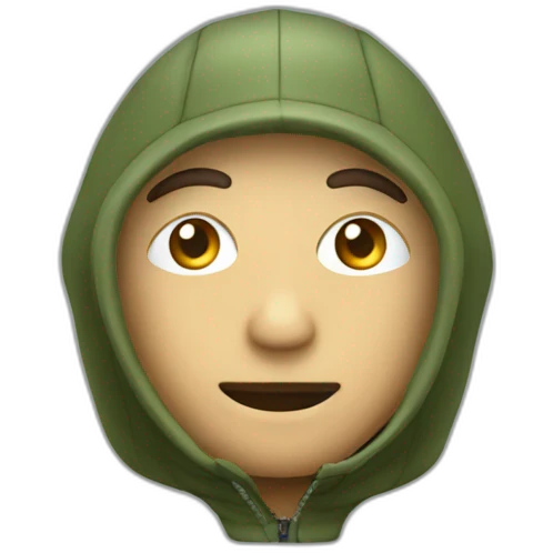 Homme en cagoule emoji
