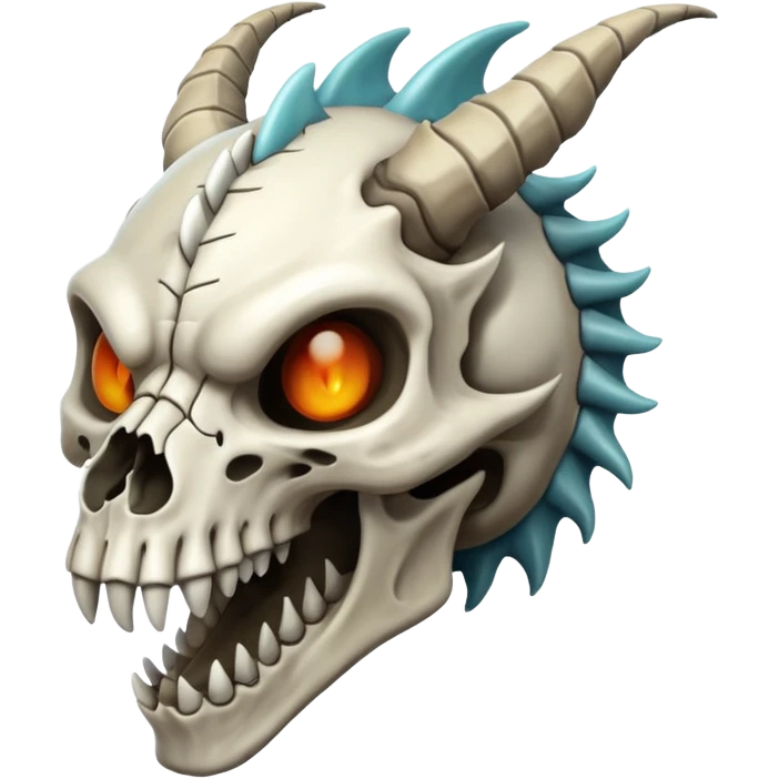 Skull-faced dragon emoji