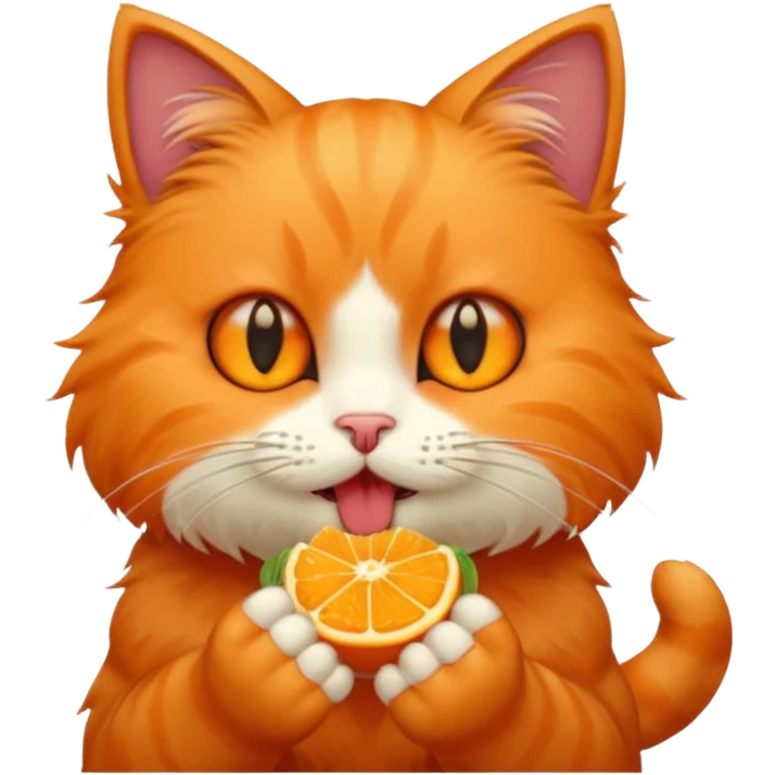 Cat eating emoji