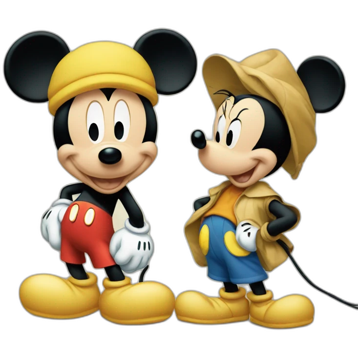 mickey mouse with donald emoji