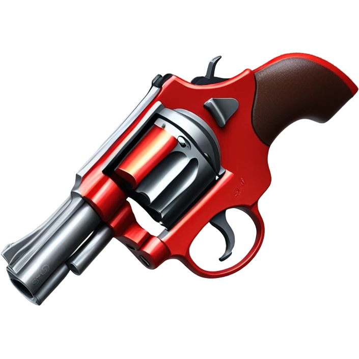 red snub-nosed Revolver  emoji