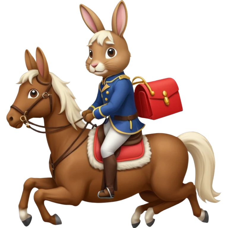 Mail rabbit riding horse emoji