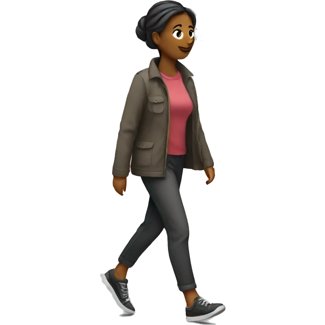 walking woman emoji
