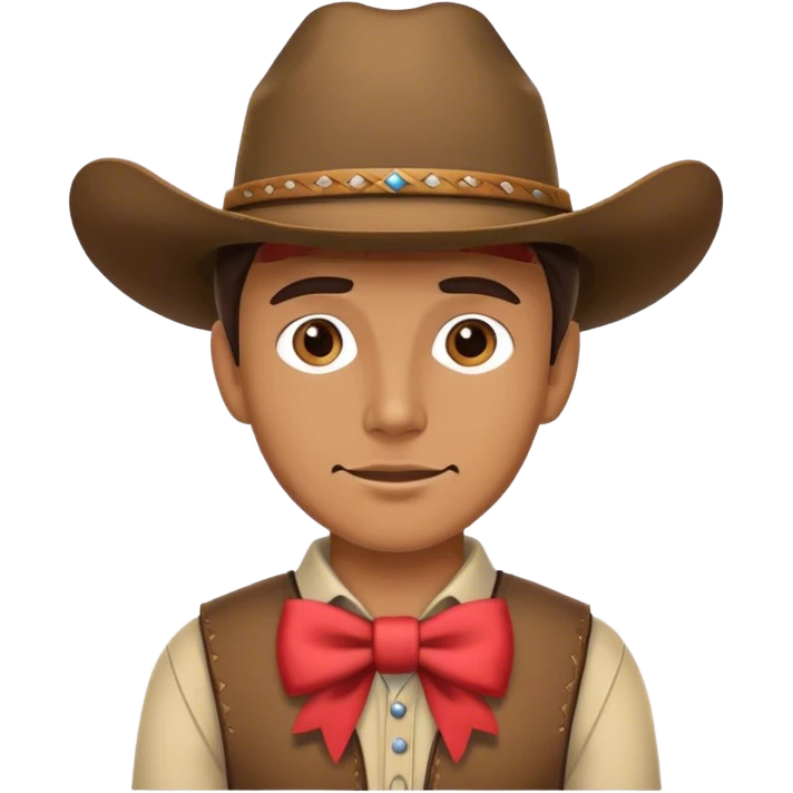 Cowboy with bow emoji