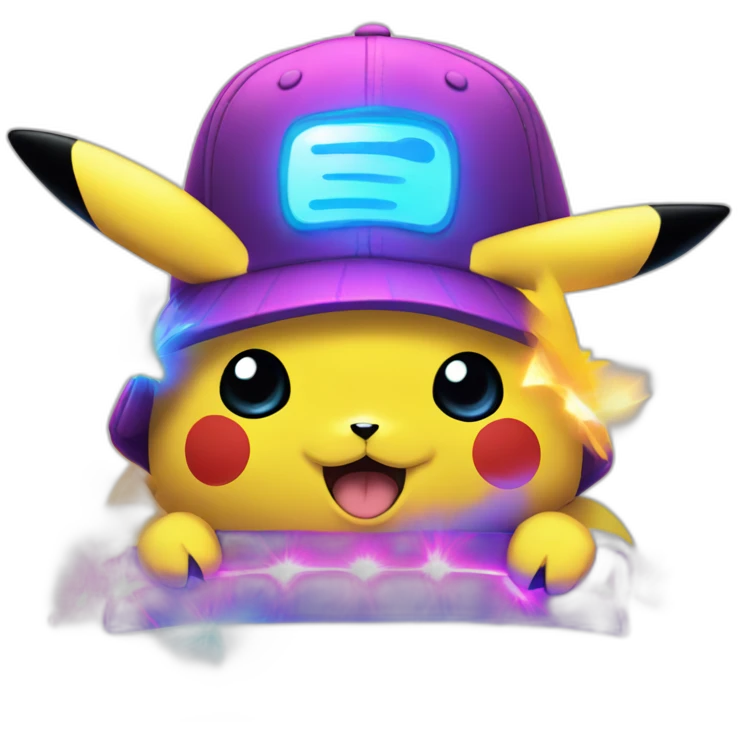 pikachu in rave party emoji