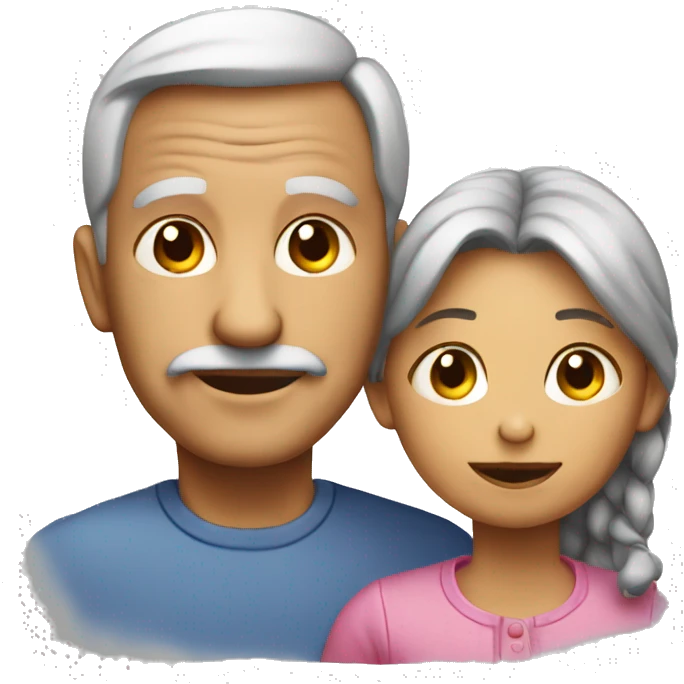 Old Parents and a girl  emoji
