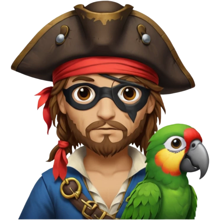 pirate and parrot emoji