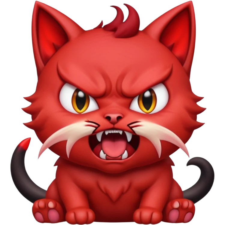  angry rage screaming loudly cryjng emoticon kawaii kitten devil very angry emoji