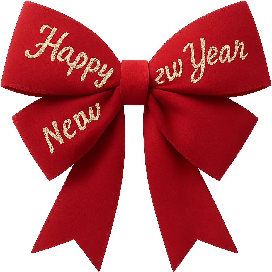New year bow, remove background emoji