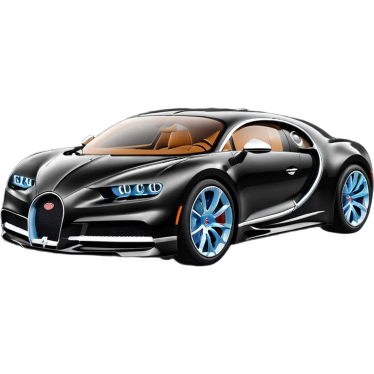 black bugatti chiron emoji
