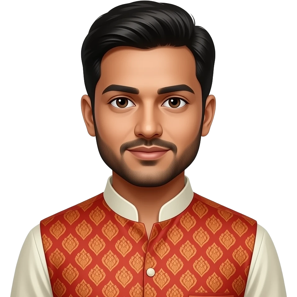 make an emoji where Hemanta biswa Sharma is one Bhikari clothes emoji