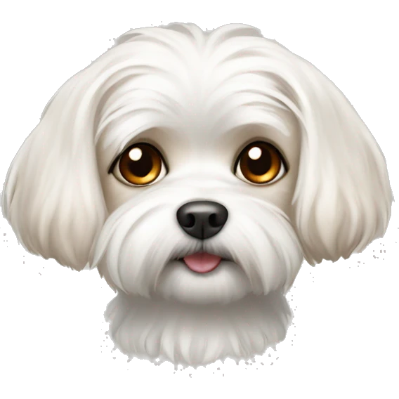 maltese dog with brown spots emoji