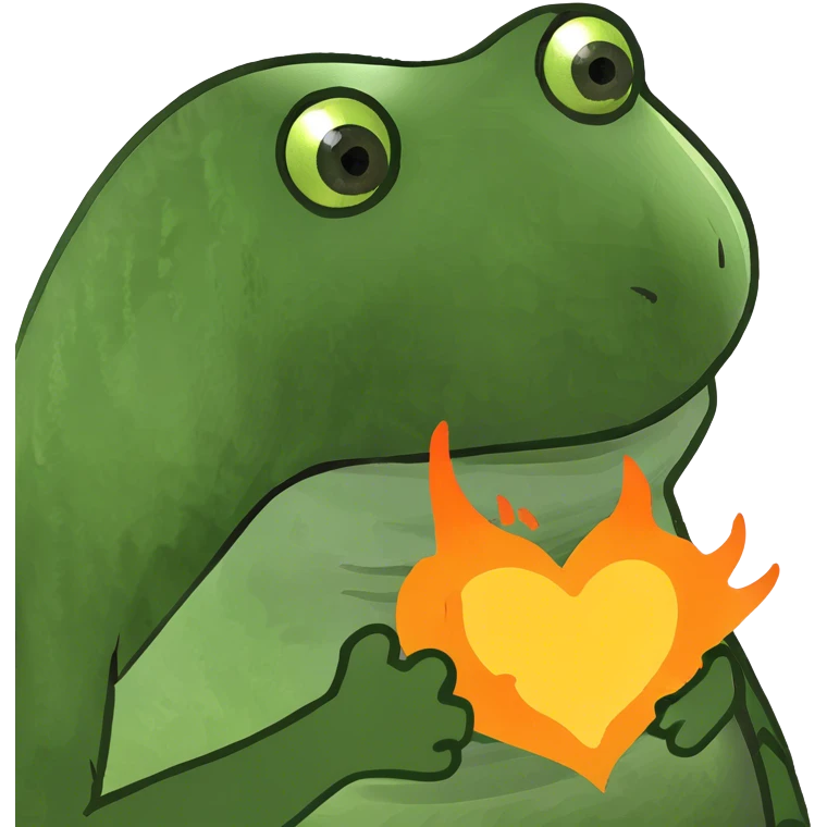 Heart green flames  emoji