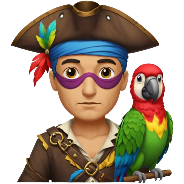 pirate and parrot emoji