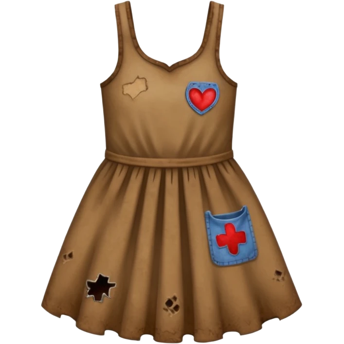 dirty dress with dirt on it  emoji