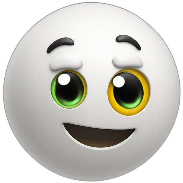 3d sphere with a cartoon repeater texture with big childish eyes emoji